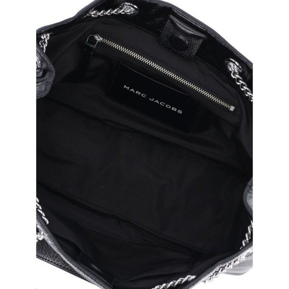 Marc Jacobs Textured Black Handbag With Dual Chain Handles - NWT - Picture 4 of 5